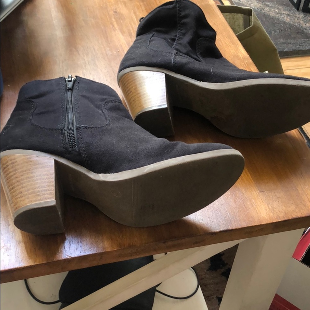 Black ankle booties